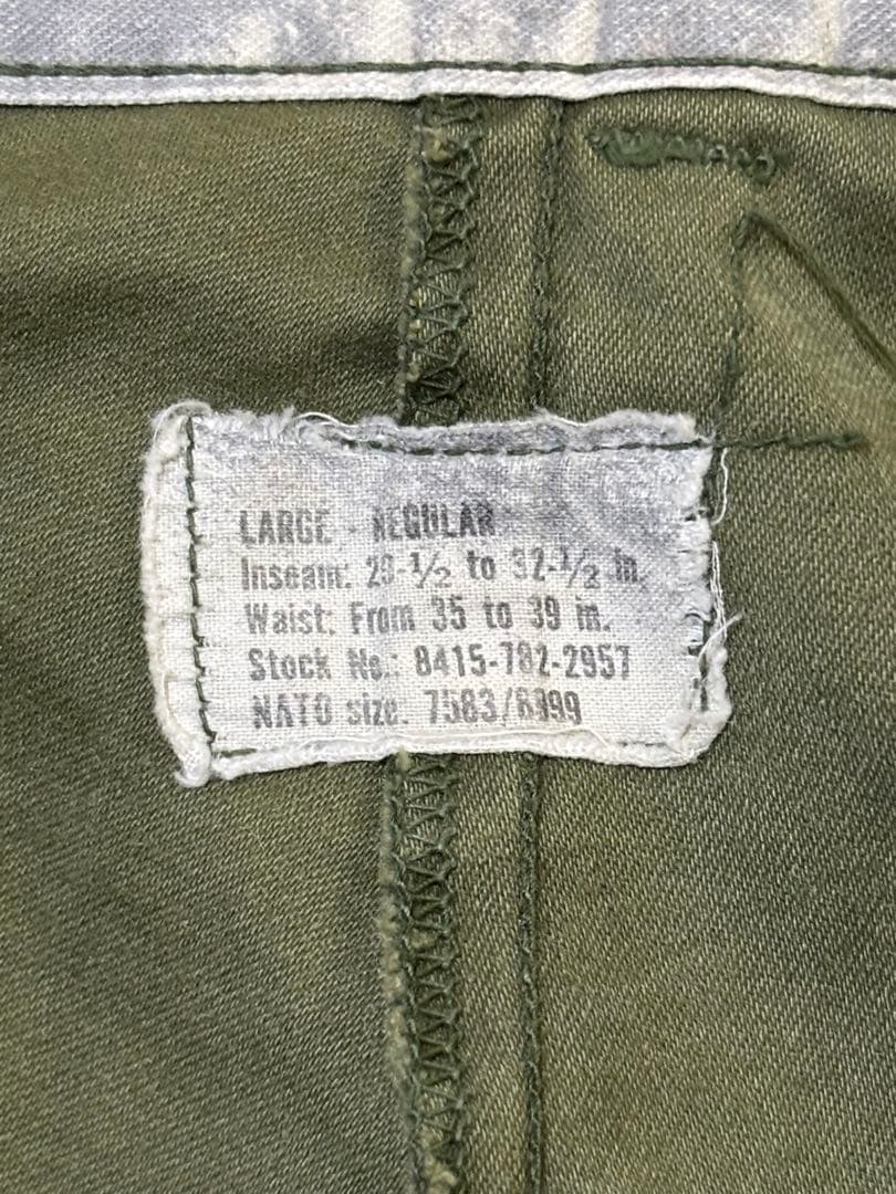 米軍　実物　US ARMY M65 フィールドパンツ　1974年　LARGE