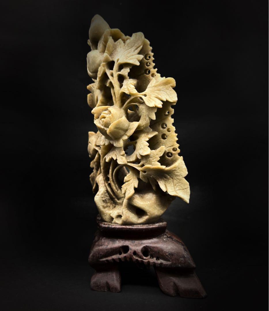 中國美術 古玩 石彫 彫刻置物