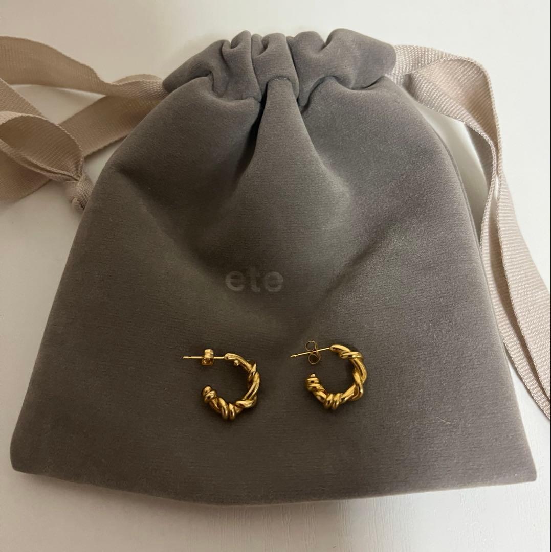 ete K18ポスト ツイストピアス