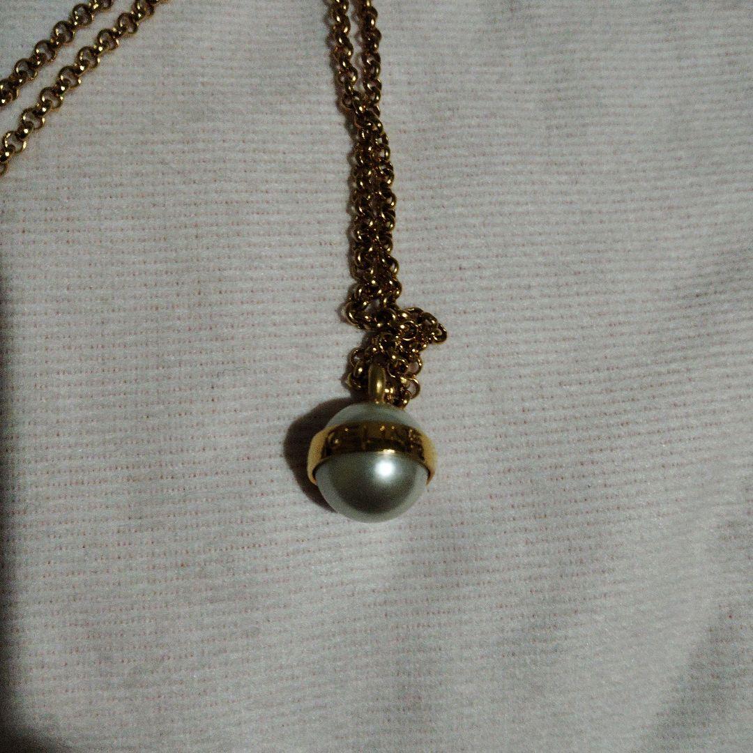 CELINE パール ゴールドトーン ネックレス