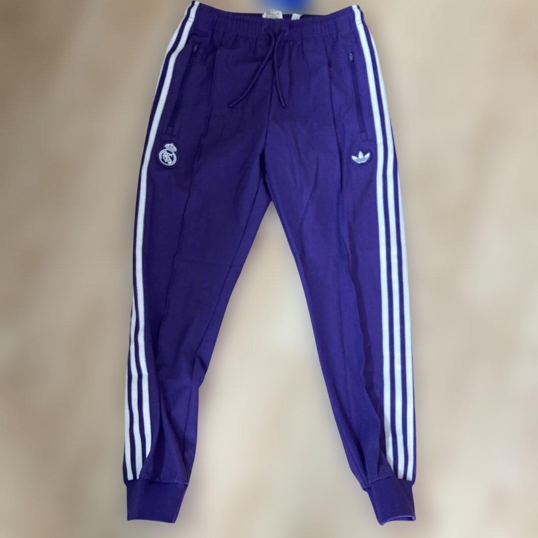 新品未使用タグ付き‼︎adidas×Realマドリード　トラックパンツ紫ジャージL