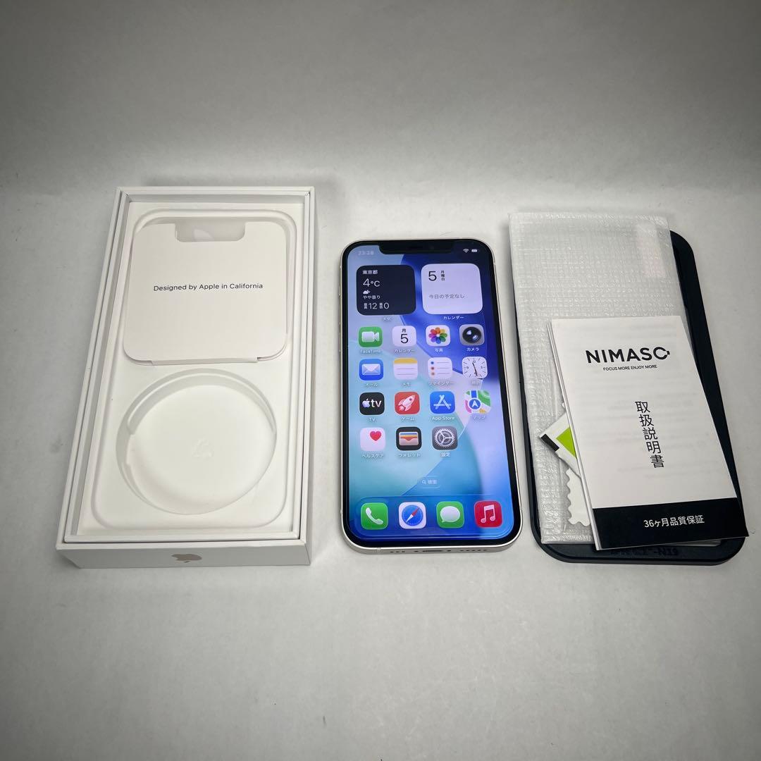 【即使用可／SIMフリー】iPhone 12 64GB 画面割れあり 動作良好