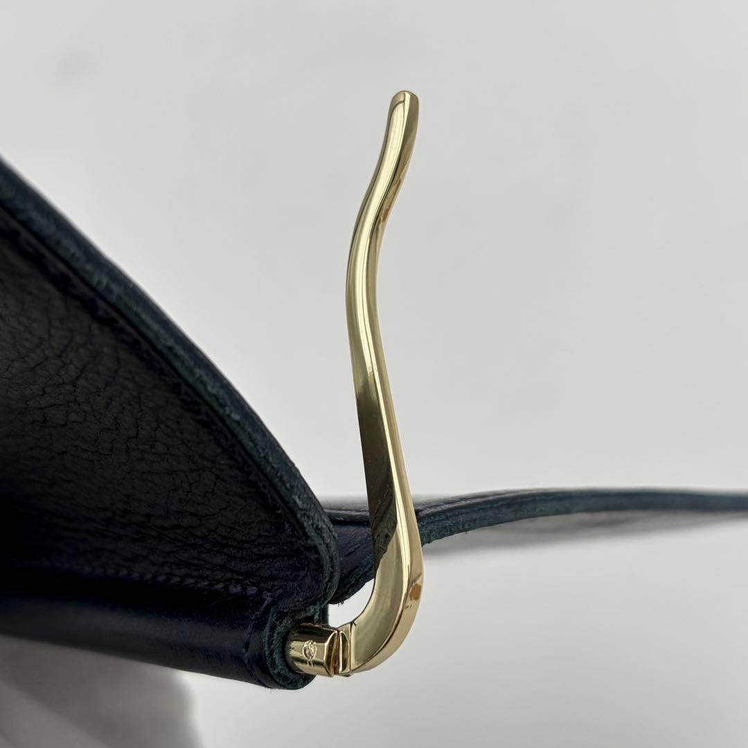 イルビゾンテ マネークリップ 2つ折り財布 札入れ ネイビー レザー メンズ