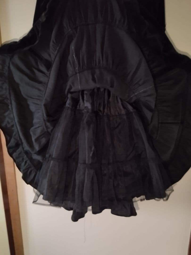 AngelicPretty黒ベルベットケープ付きロリータワンピース