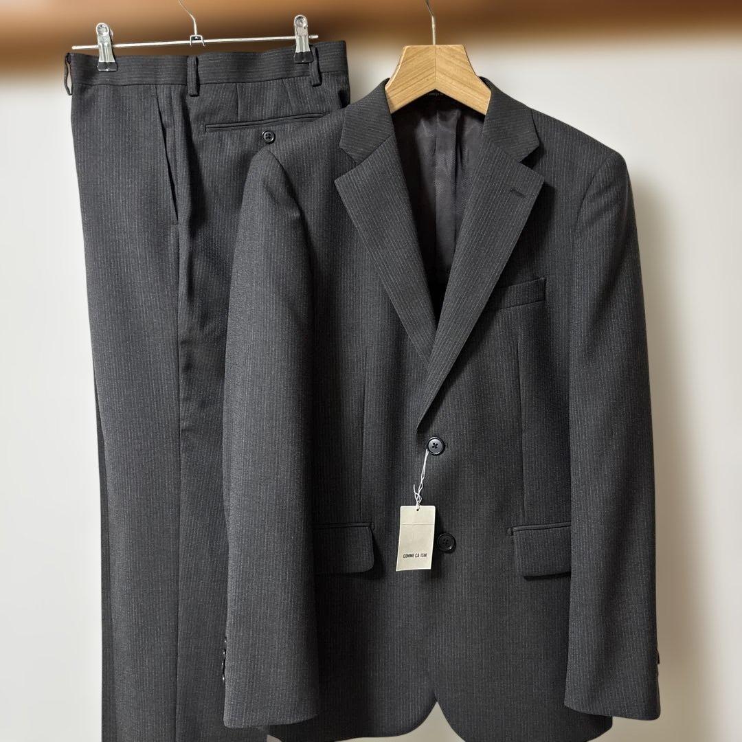 【新品】COMMECA ISM スーツ セットアップ ブラウン ストライプ M