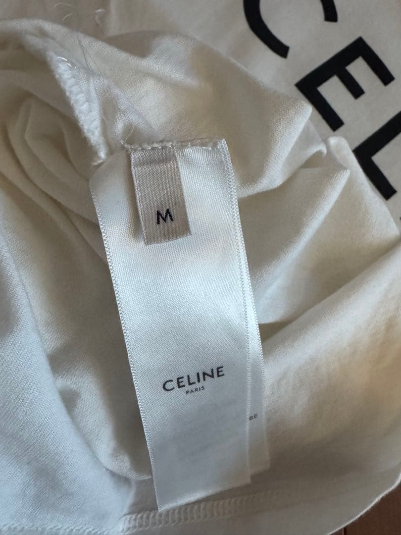 CELINE ホワイト Tシャツ 半袖