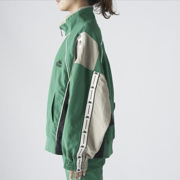 ☘️新品 カッパ Kappa トラックジャケット ナイロンブルゾン グリーン L
