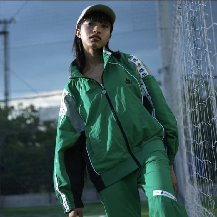 ☘️新品 カッパ Kappa トラックジャケット ナイロンブルゾン グリーン L