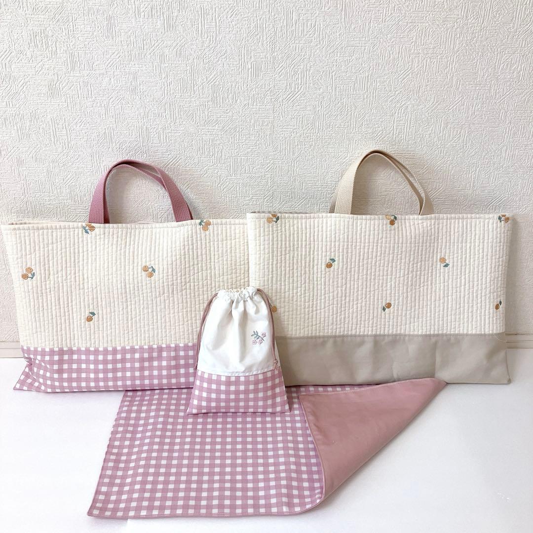 レッスンバッグ ✖️2 コップ袋　ランチョンマット