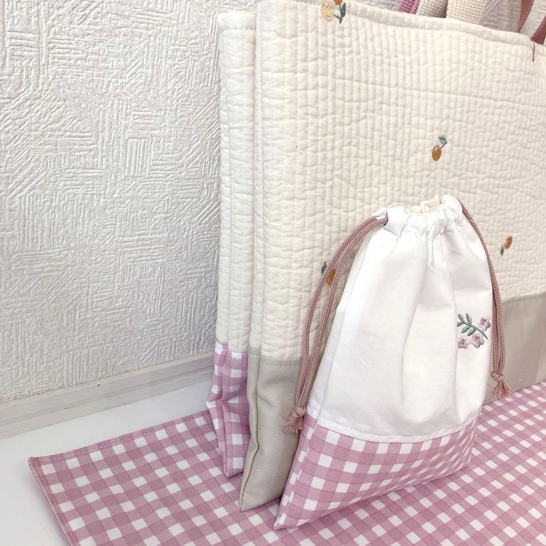 レッスンバッグ ✖️2 コップ袋　ランチョンマット