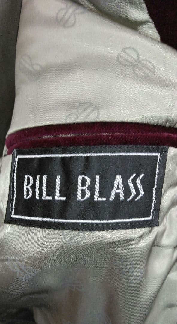 バーガンディ ベルベット テーラードジャケット