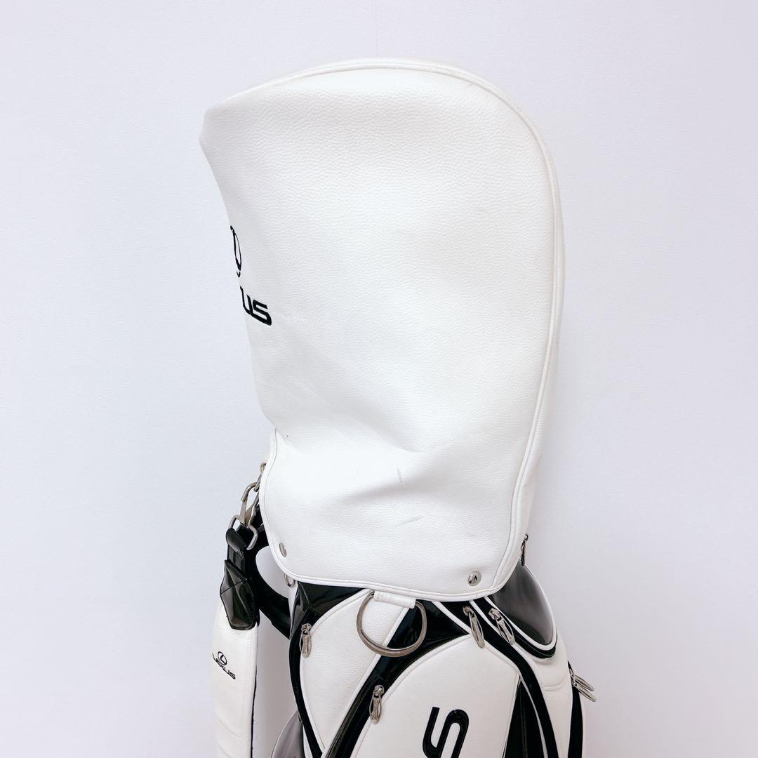 【美品】LEXUS キャディバッグ ホワイト/ブラック 清掃済み