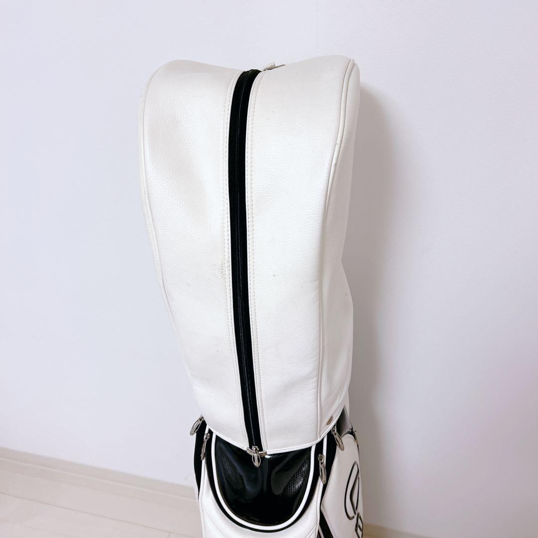 【美品】LEXUS キャディバッグ ホワイト/ブラック 清掃済み