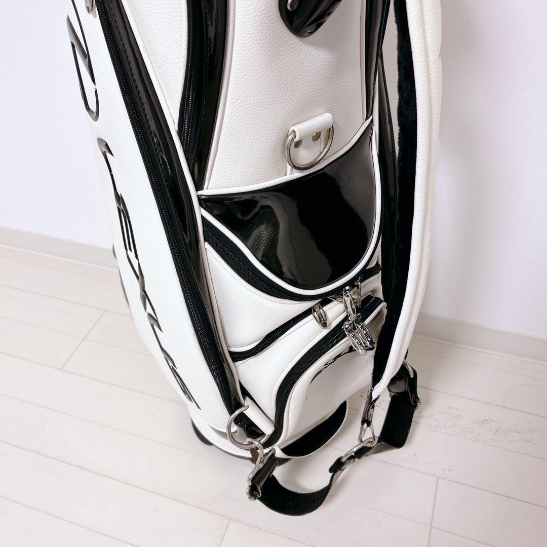【美品】LEXUS キャディバッグ ホワイト/ブラック 清掃済み