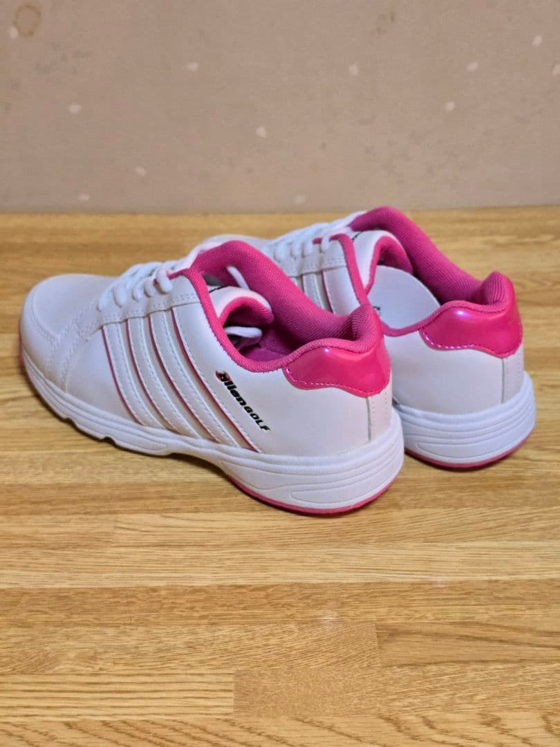 #1816 alienGOLF 女性用ゴルフシューズ ホワイト/ピンク