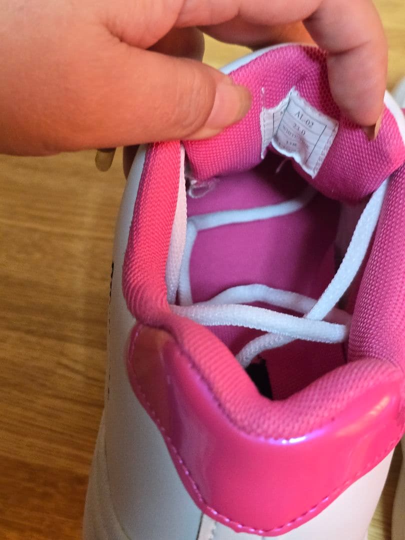 #1816 alienGOLF 女性用ゴルフシューズ ホワイト/ピンク