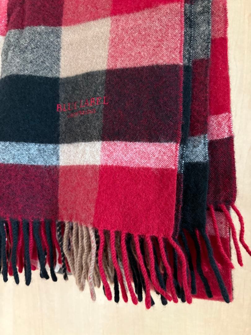 【SALE】大人気♡BLUE LABEL チェック柄ストール　マフラー 赤