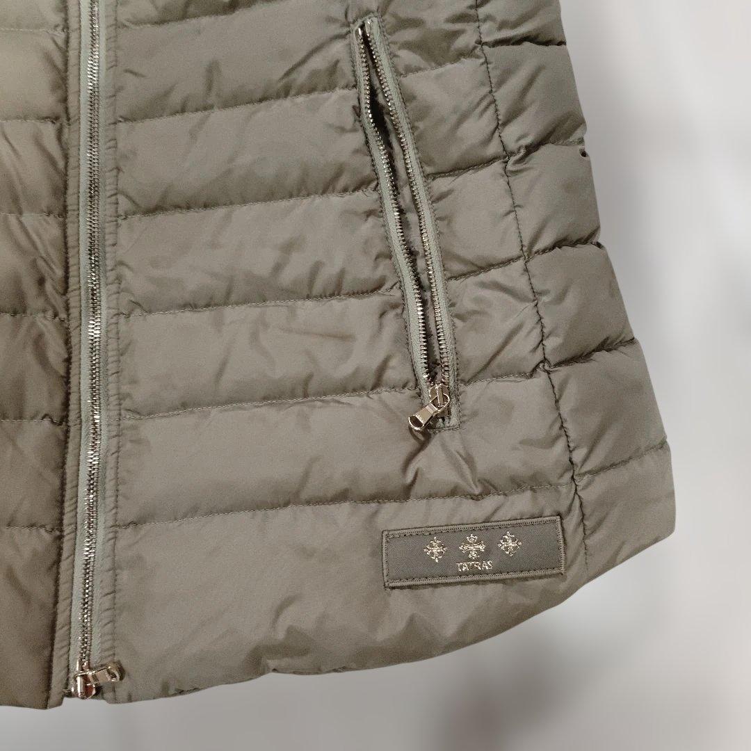 美品TATRAS ファー付きダウンベスト　フード　ファー取外し可能　サイズ1