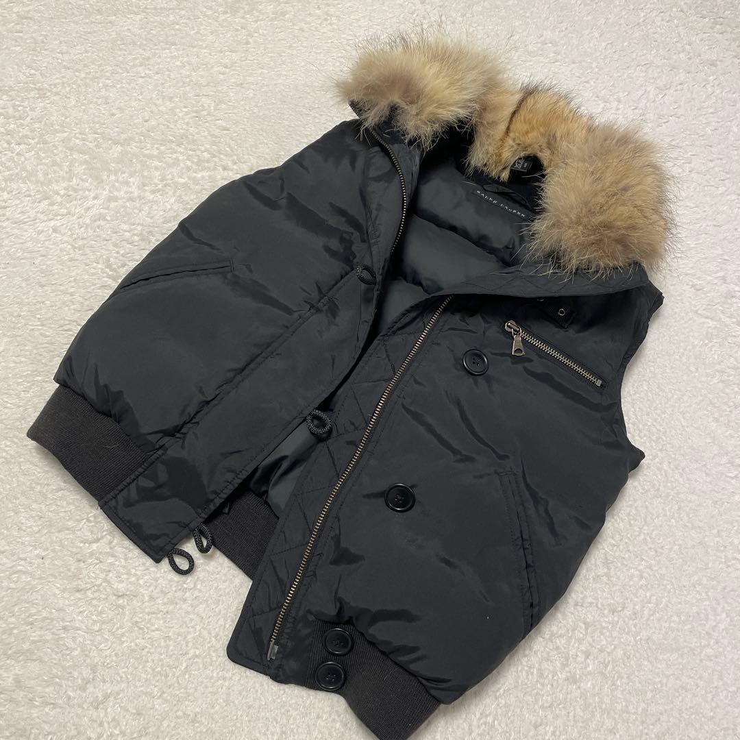 ラルフローレンファー付きダウンベスト サイズ9 ファー取り外し可能