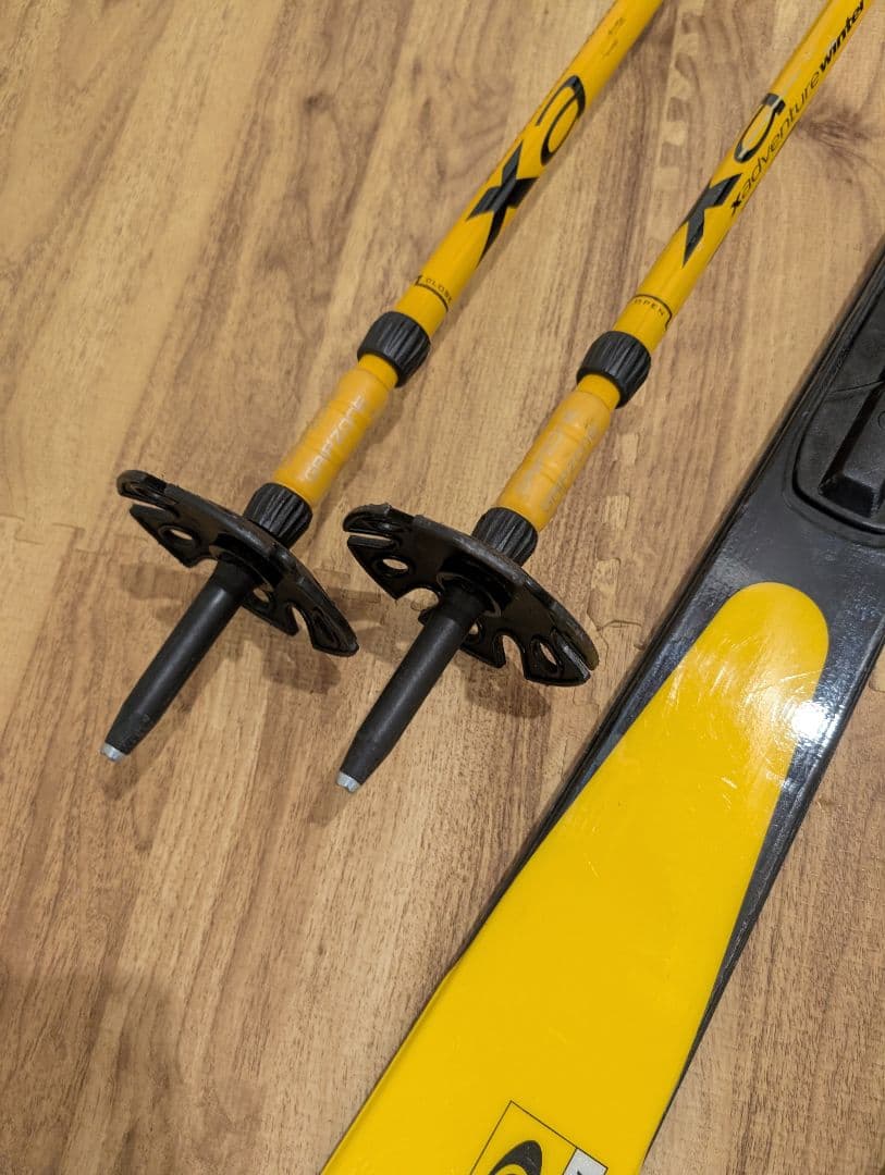 サロモン　クロスカントリー　スキー板　ストック付き