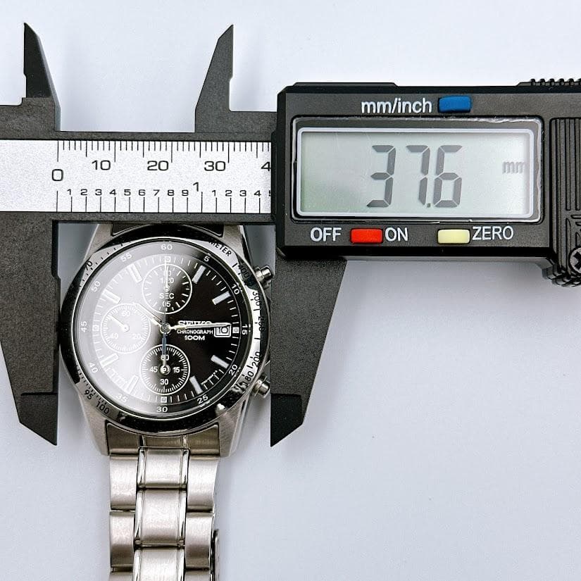 セイコー クロノグラフ メンズ腕時計 ブラック 7T92-0DW0 動作良好