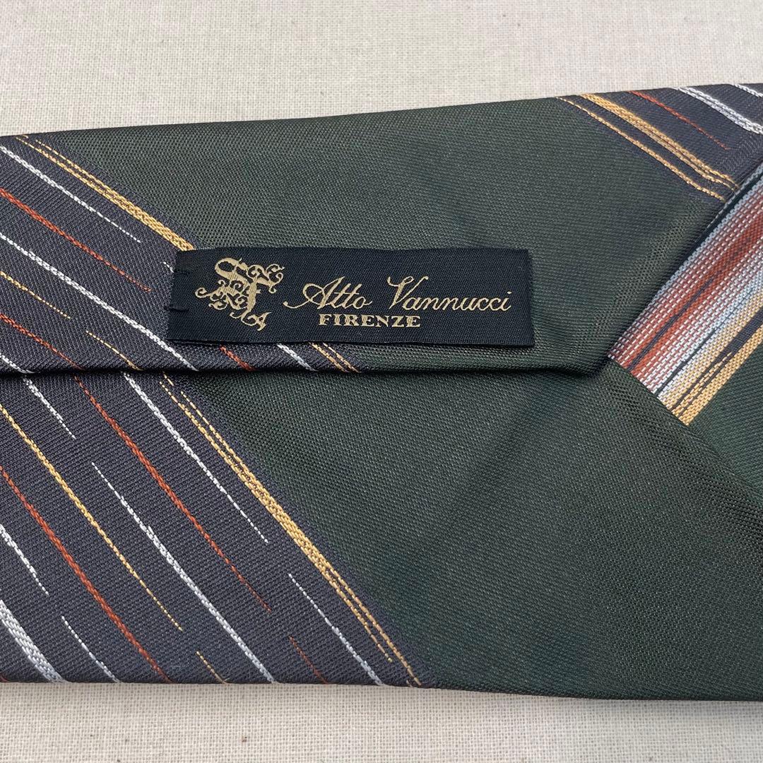 美品）Atto Vannucci アットヴァンヌッチ ハンドメイドネクタイ