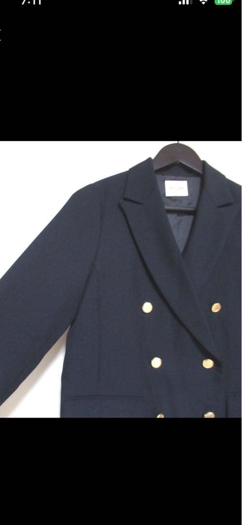 美品 Demi-Luxe BEAMS ドライギャバジャケット 36ネイビー