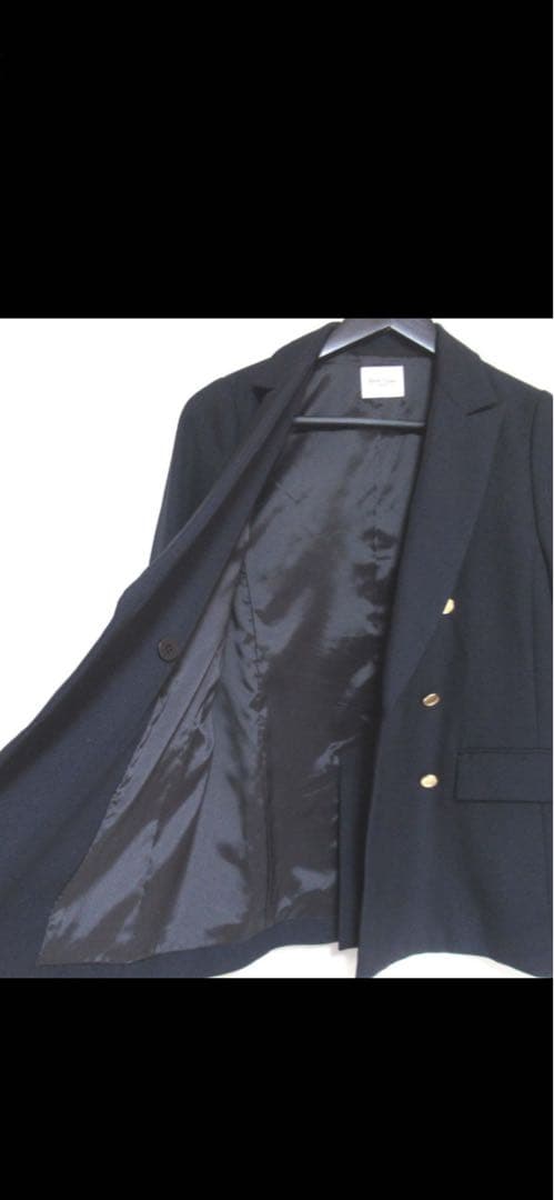 美品 Demi-Luxe BEAMS ドライギャバジャケット 36ネイビー