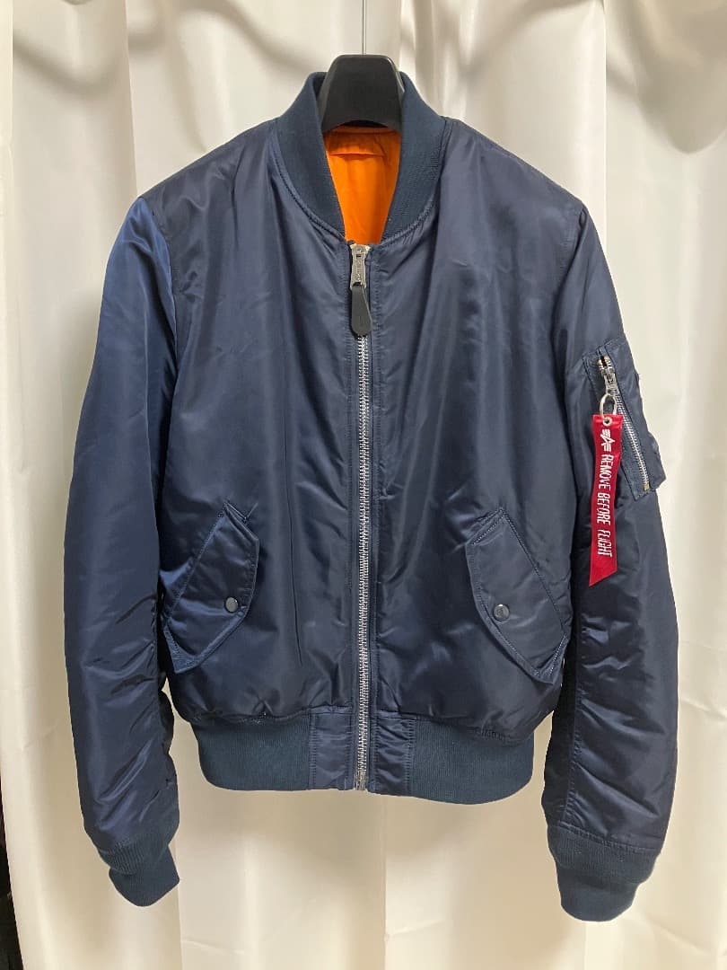 ALPHA INDUSTRIES MA-1 SLIM FIT ネイビー L