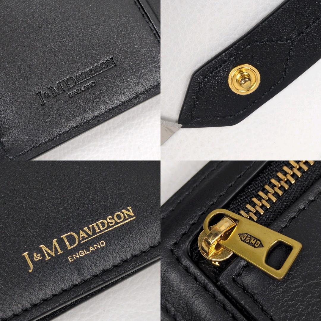 現行 美品 J&M Davidson ロサンジフォルド ブラック 折り財布