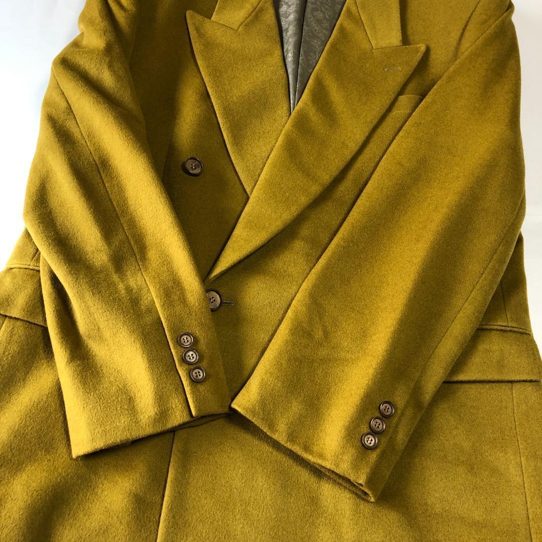 未使用級　カシミヤ100％　ダブル　テーラードジャケット　ダブル　ノーベント