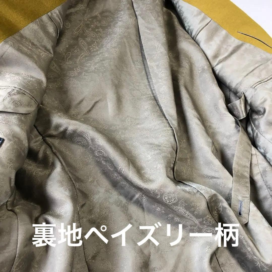 未使用級　カシミヤ100％　ダブル　テーラードジャケット　ダブル　ノーベント