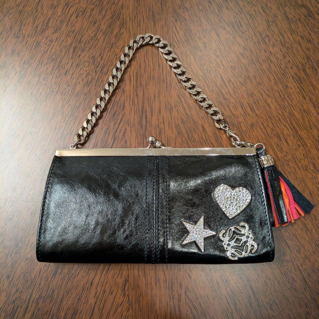 LOEWE ビジュー付きミニバッグ