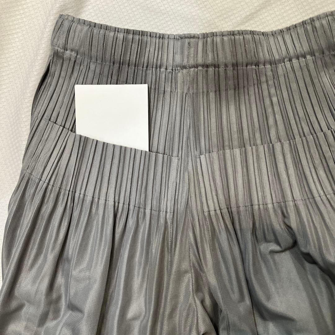 PLANTS PLEASE プリーツパンツ グレー ルーズフィット