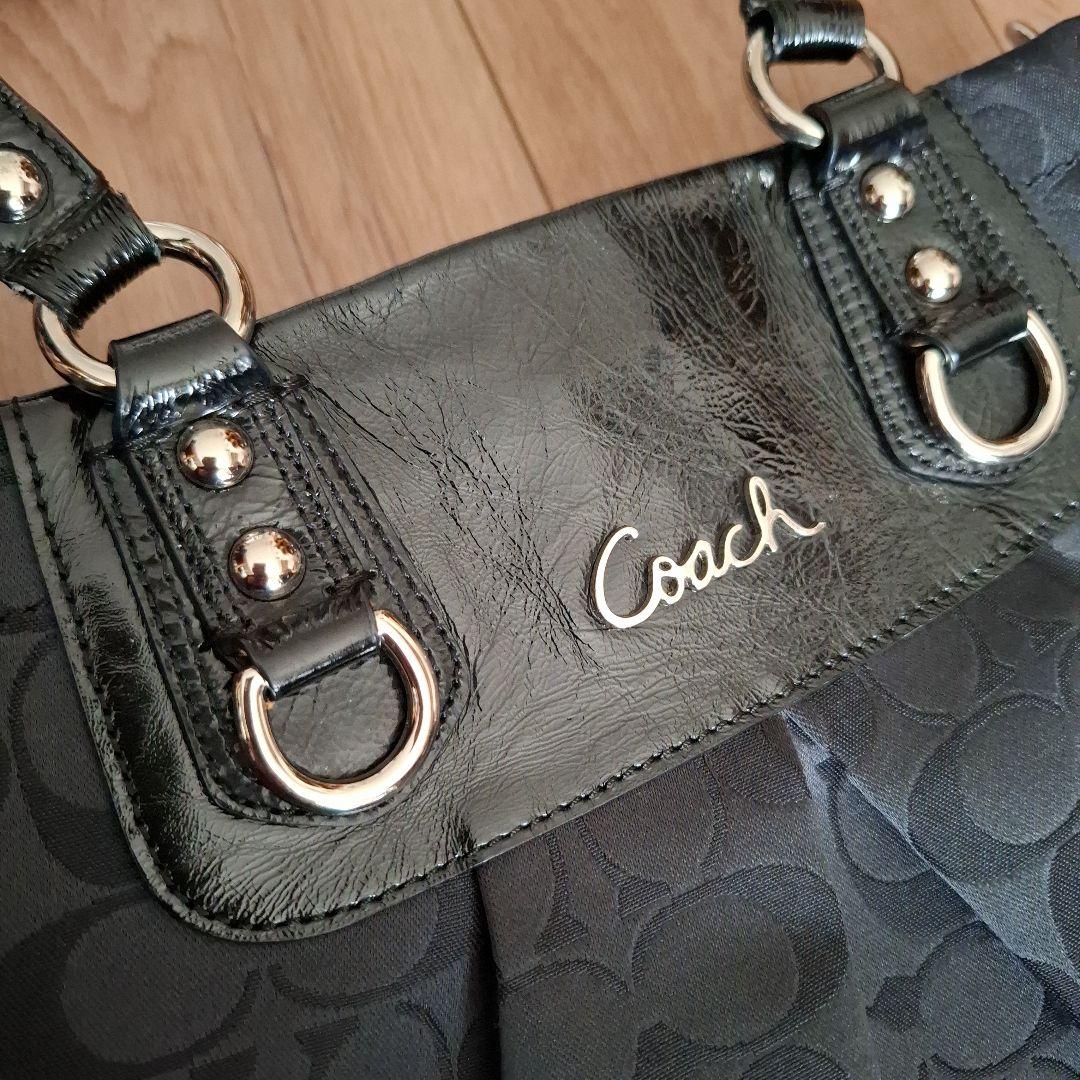 COACH　2WAYバッグ　ブラック