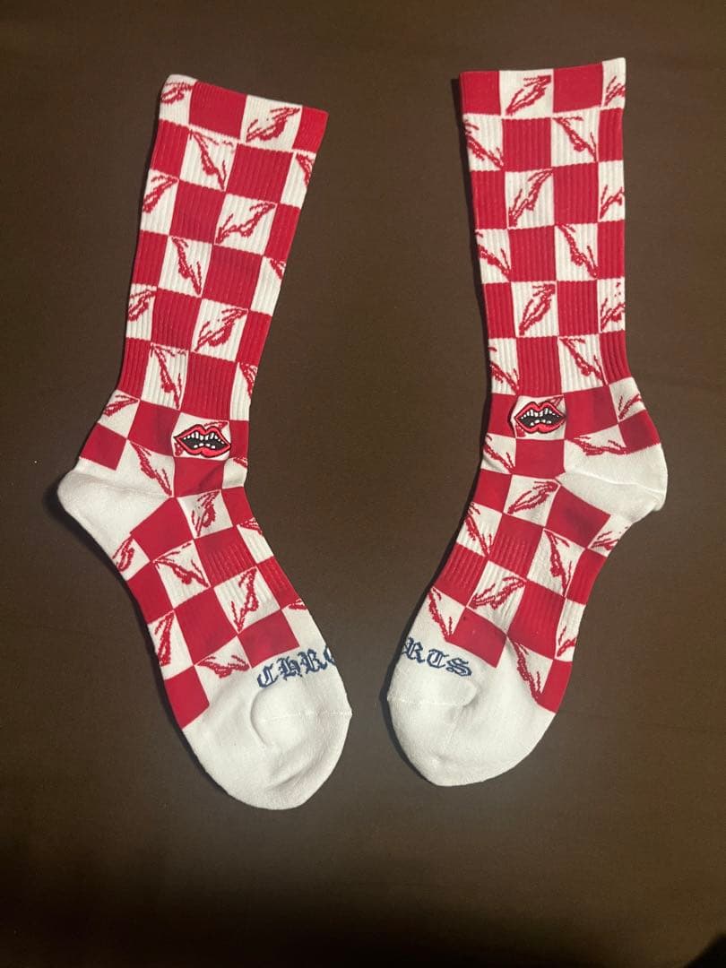 クロムハーツ　ソックス　レッド&ブルー