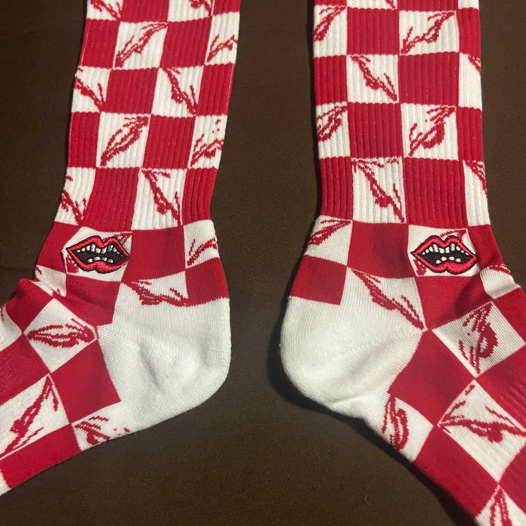 クロムハーツ　ソックス　レッド&ブルー