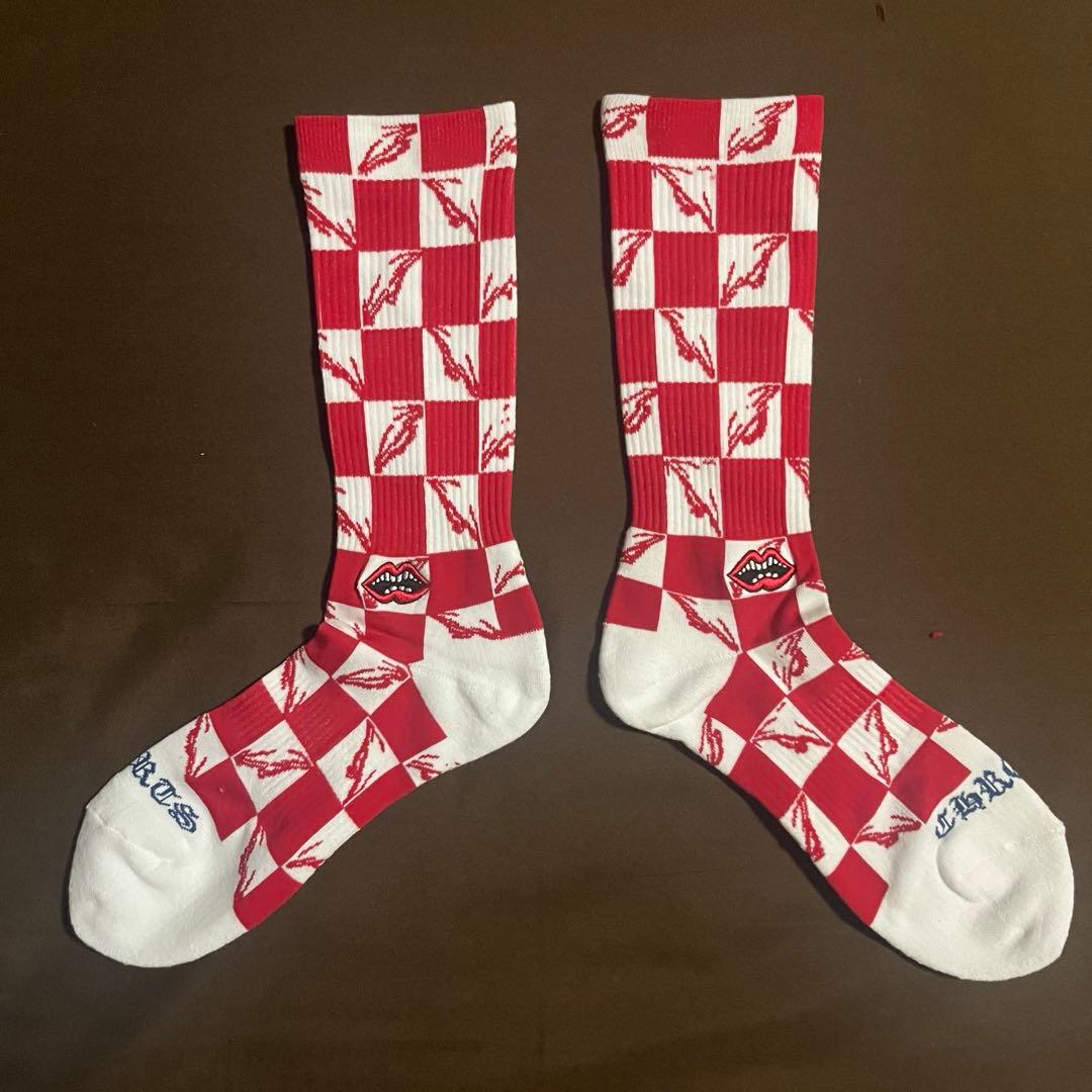 クロムハーツ　ソックス　レッド&ブルー