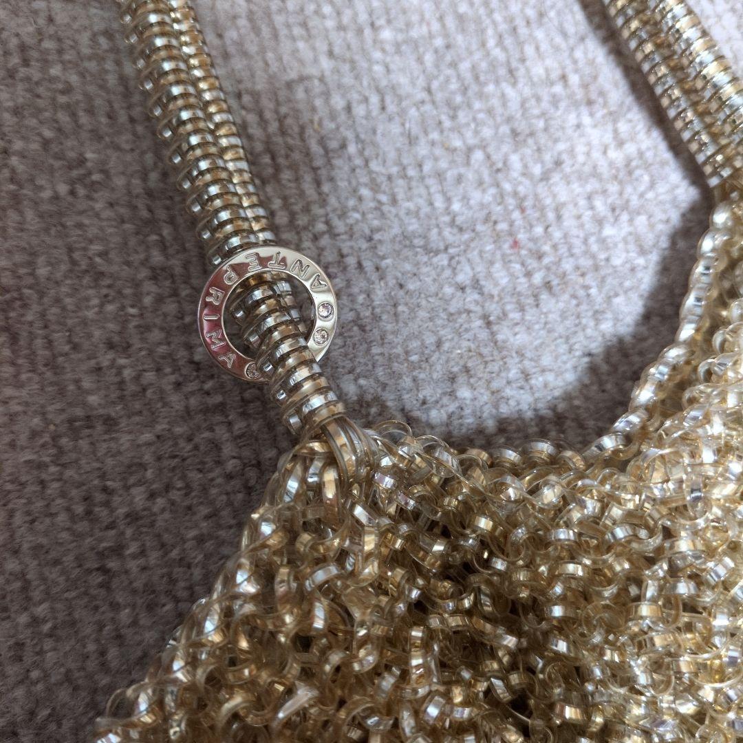 ANTEPRIMA ゴールド ビーズ装飾 パーティーバッグ