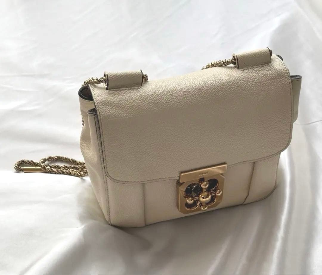 Chloe♡クロエ 2way エルシー ショルダーバッグ ターンロック ベージュ