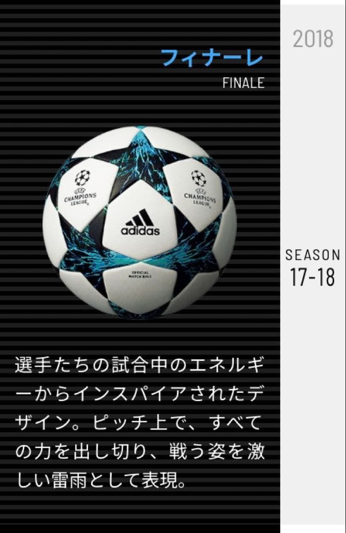 UEFA チャンピオンズリーグ　17-18 公式球　5号球