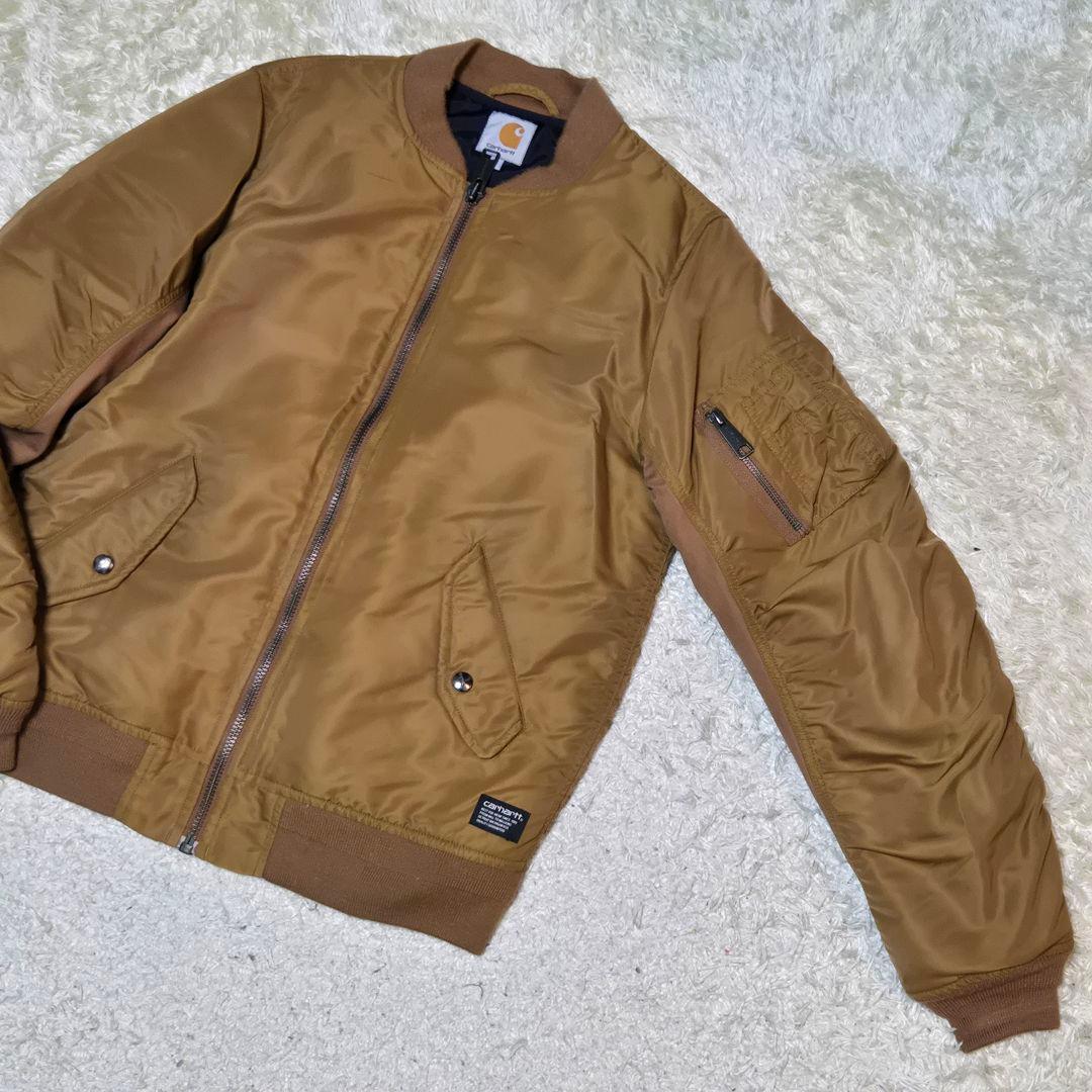 極美品　おしゃれ　カーハート　M相当　MA-1 フライトジャケット　キャメル