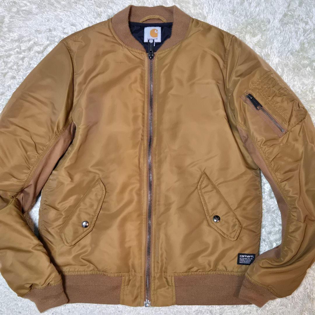 極美品　おしゃれ　カーハート　M相当　MA-1 フライトジャケット　キャメル