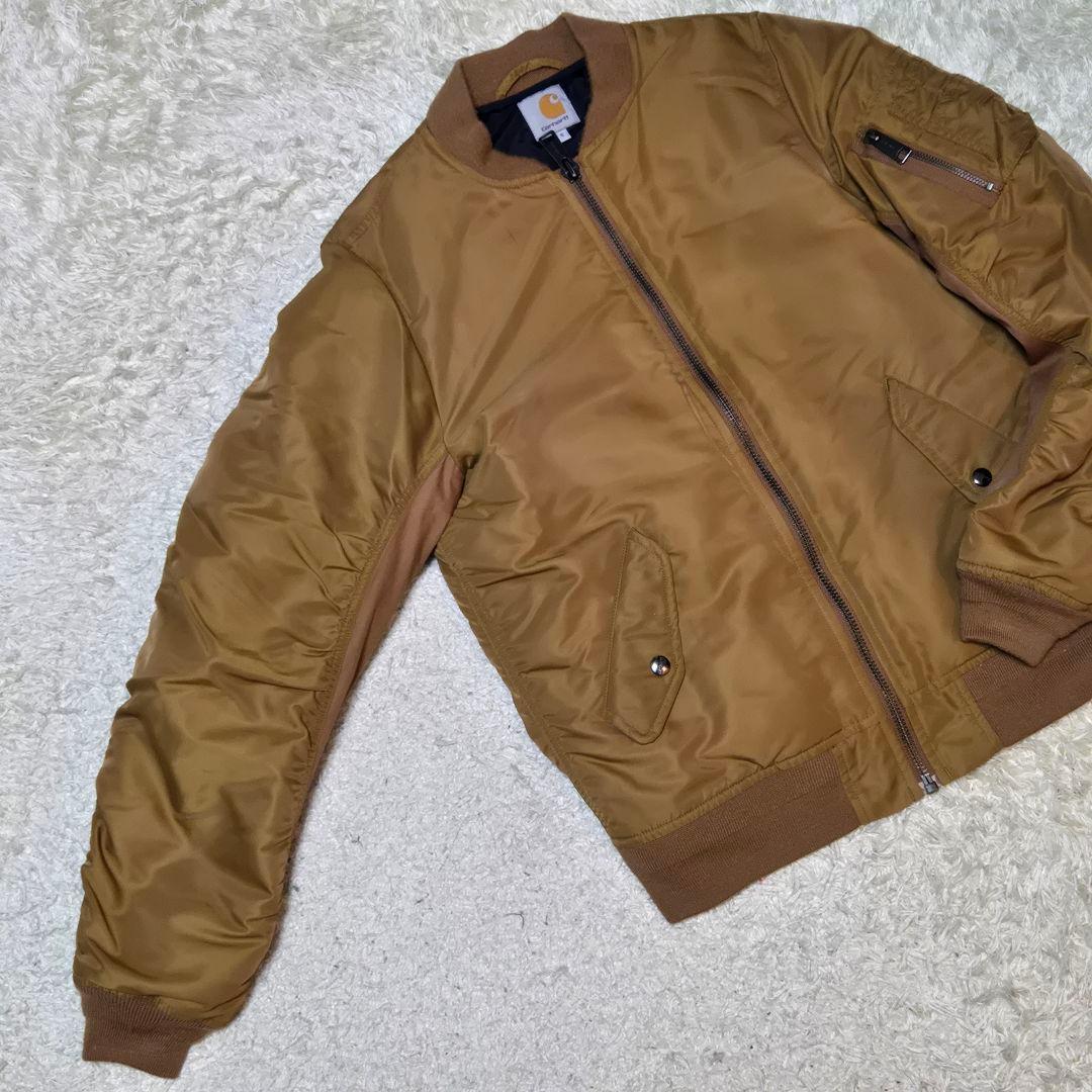 極美品　おしゃれ　カーハート　M相当　MA-1 フライトジャケット　キャメル