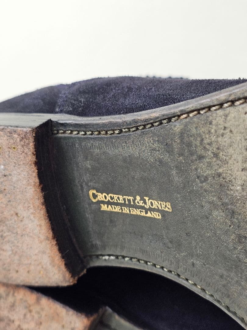 状態良好　クロケットアンドジョーンズ　UK7.5 ネイビー　サイドゴア