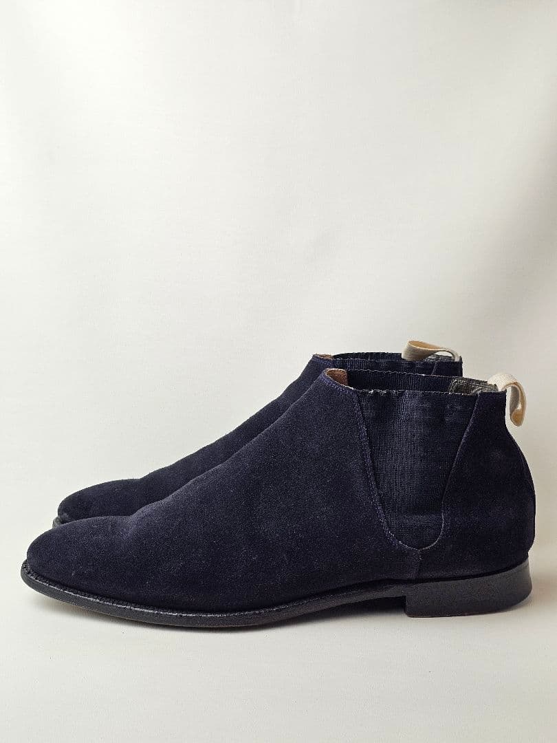 状態良好　クロケットアンドジョーンズ　UK7.5 ネイビー　サイドゴア