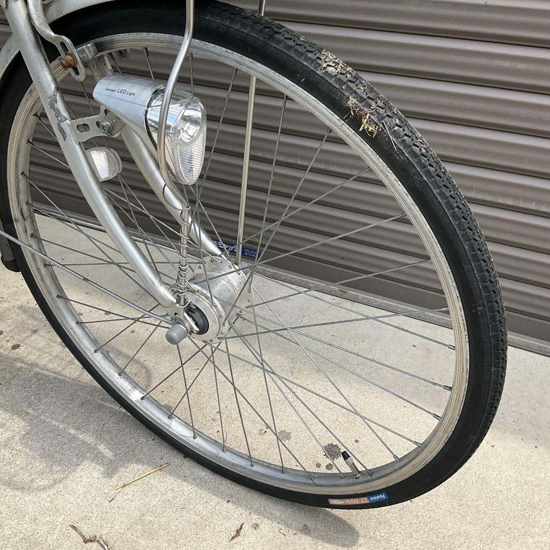 ママチャリ 26インチ オートライト カゴ ペダル 身長140~175cm程度