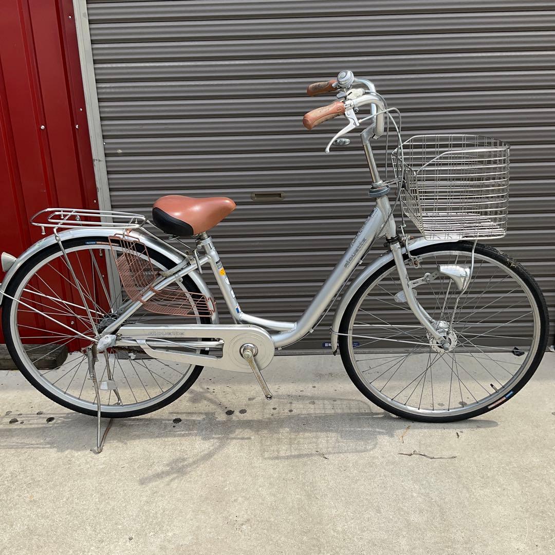 ママチャリ 26インチ オートライト カゴ ペダル 身長140~175cm程度