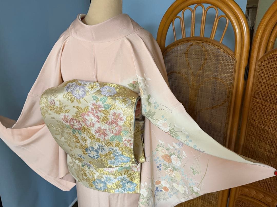 訪問着フルセット　トールサイズ　暈し染め　　　四季の花