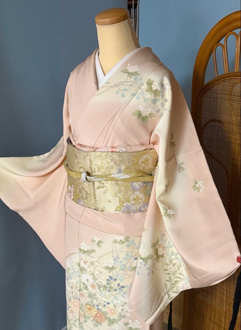 訪問着フルセット　トールサイズ　暈し染め　　　四季の花